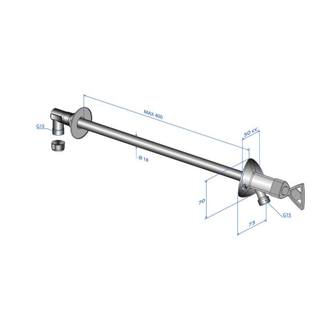 Trio 975000 vattenutkastare inkl nyckel