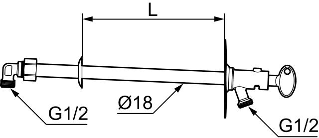 FMM 4293-0400 vattenutkastare inkl. nyckel fryssäker