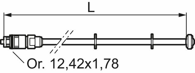 FMM 3753-0000 spindelförlängare med dräneringsventil, längd 494 mm