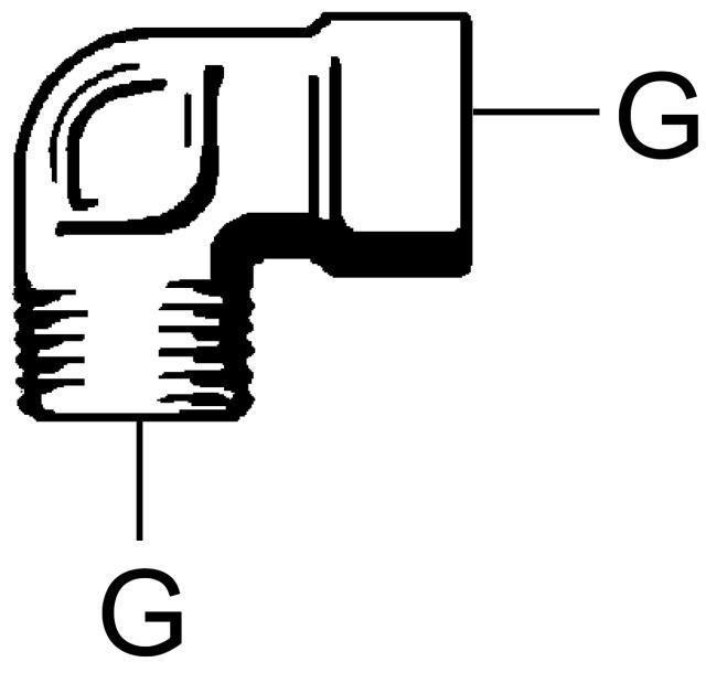 FMM vinkelkoppling R15 utv. x inv.g.