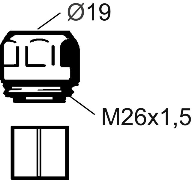 FMM 3887-0000 pipmuttersats inv.g. M26x1,5