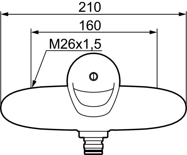 FMM 8191 9000E badkarsblandare, 160 c/c utan pip