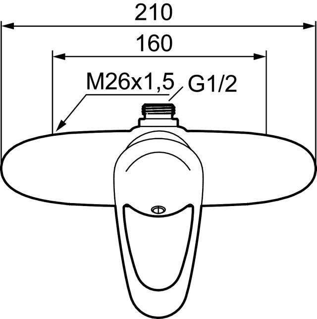 FMM 8181 9000E duschblandare 160 c/c, duschutlopp upp