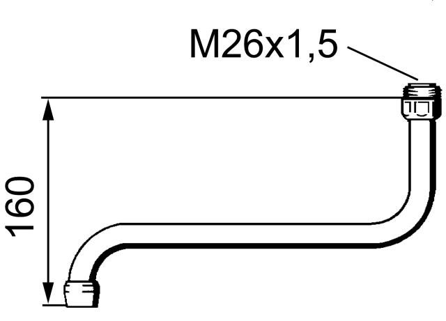 FMM/MA 2882-6350, utloppspip, underliggande rak