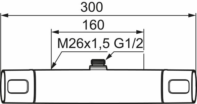 FMM 8381 Siljan duschblandare 160 c/c, utlopp uppåt