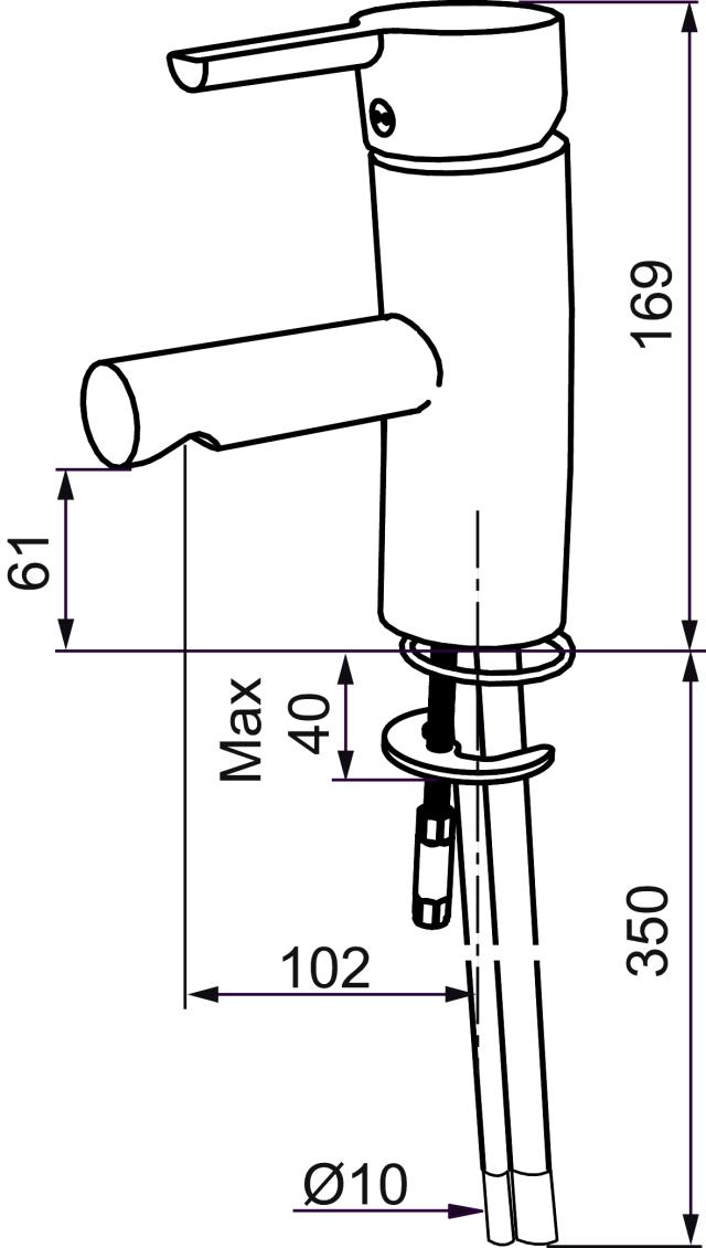 Mora MMIX 733000 tvättställsblandare utan bottenventil