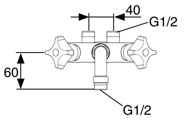 FMM 3101 spolblandare, 2-grepps, 40 c/c