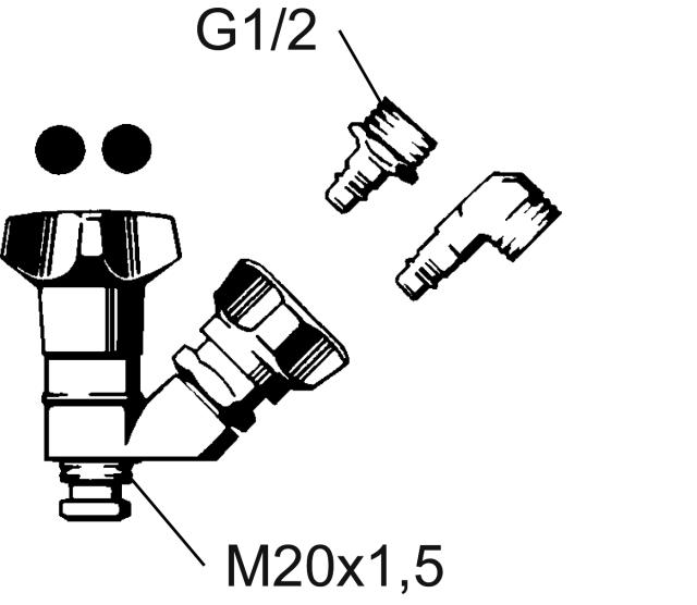 FMM 3265-1519 extra vattenuttag M20x1,5xR15