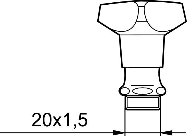 MA 600240 kranöverdel kv 15 M20x1,5