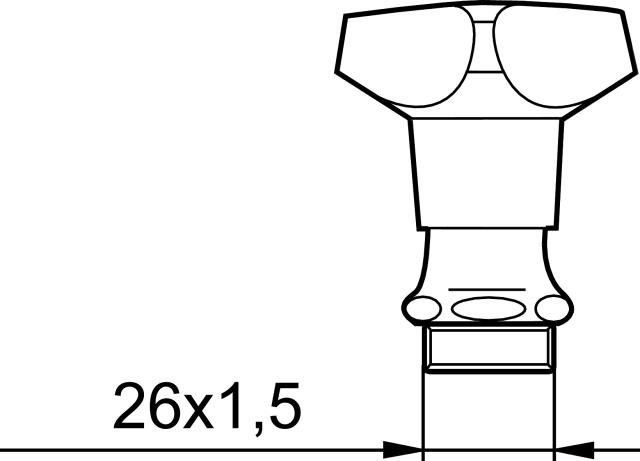 MA 600280 kranöverdel kv 20 M26x1,5