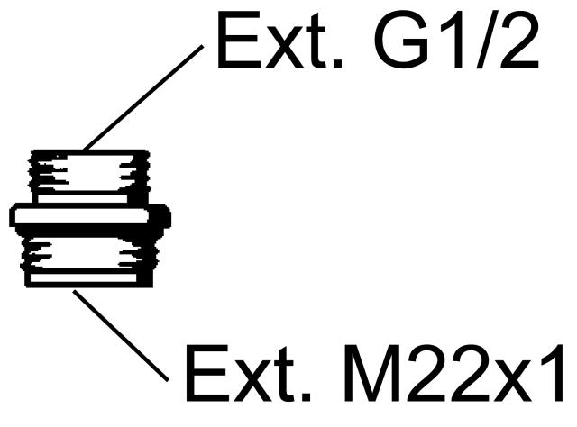 FMM 3971-0000 övergångsnippel M22xR10