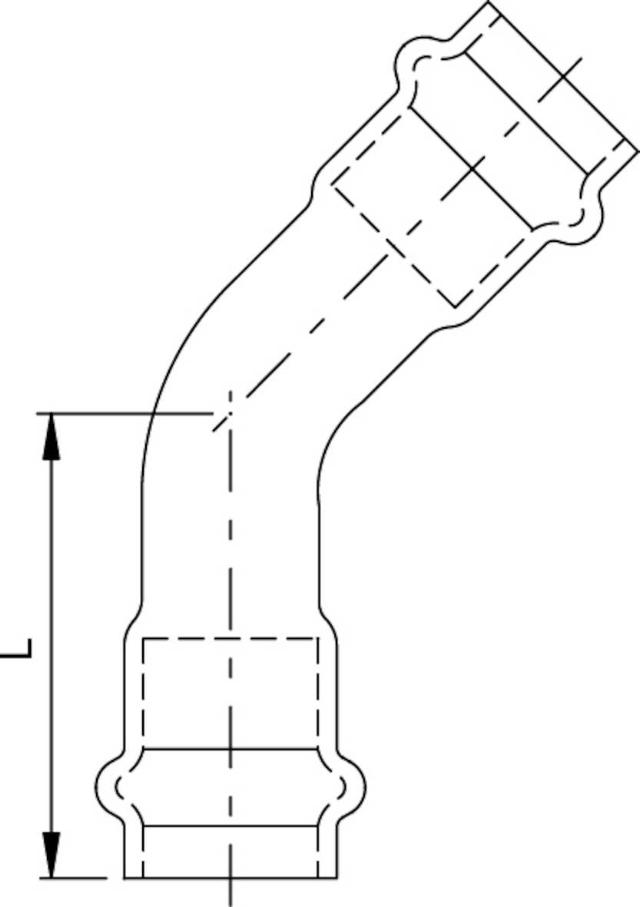 CB B-press cu böj 42, 45° 2 muffar