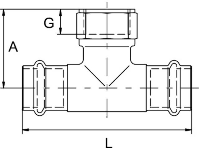 CB B-press cu T-rör 28xG15x28