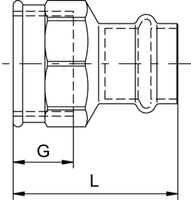 CB B-press cu övergångsmuff 15xG10 inv.g.