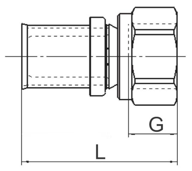 LK PressPex rak koppling AX16 X R15 inv.g.