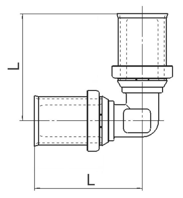 LK PressPex vinkelkoppling 90° AX16