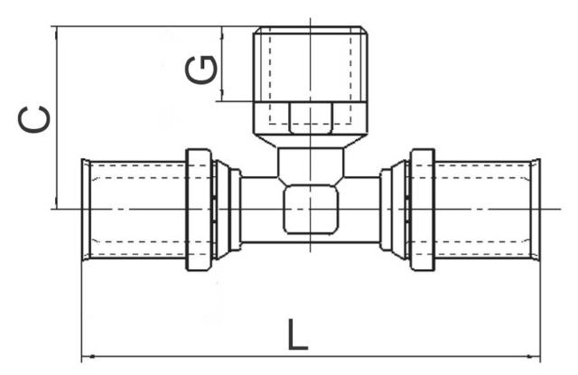 LK PressPex T-koppling AX16XR15 inv.g.