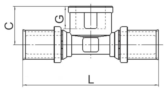 LK PressPex T-koppling AX16XR15 utv.g.