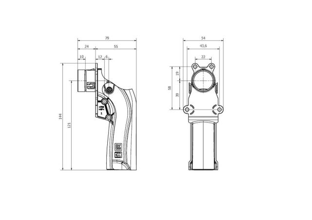 LK väggbockstöd Grip V2 25 mm