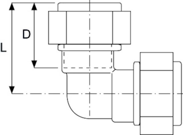 Conex 401 vinkelkoppling 10 cu x cu