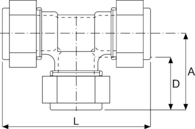 Conex 601 T-rör 12x15x12 cu