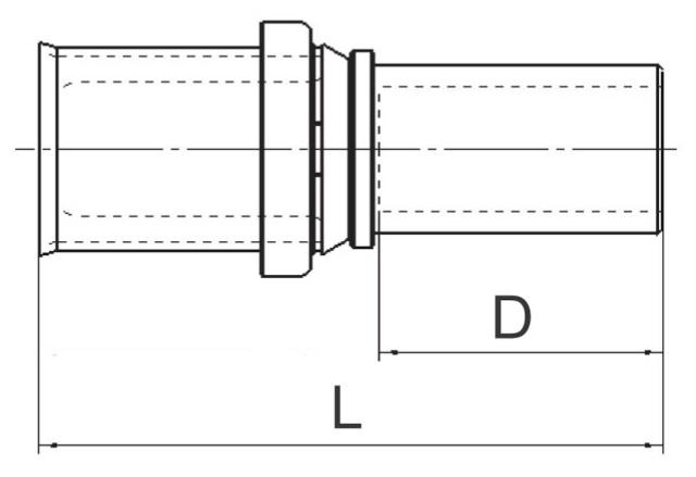 LK presskoppling PV 25XCU28 rak