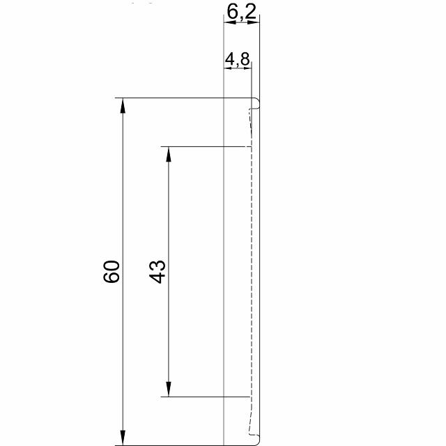 VA V6 förhöjningsbricka höjd 5 mm, 60 c/c, 1-rörs