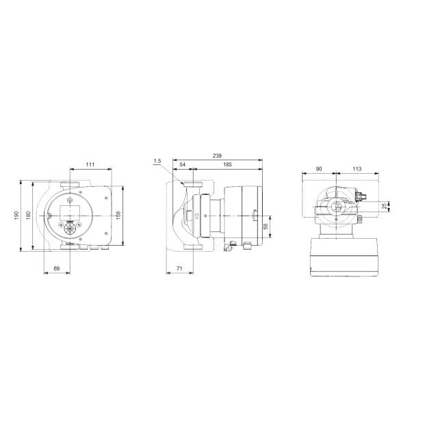 Grundfos cirkulationspump Magna3 25-40 180