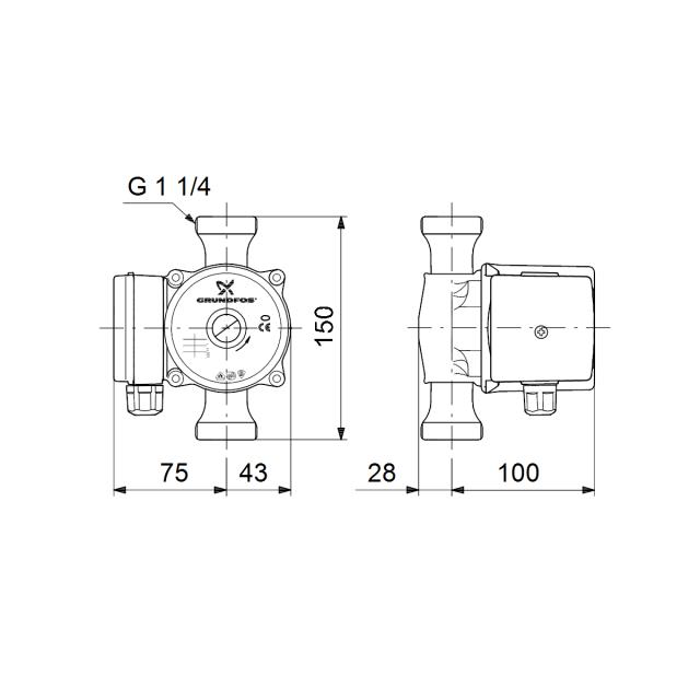 Grundfos VVC-pump UP20-15N