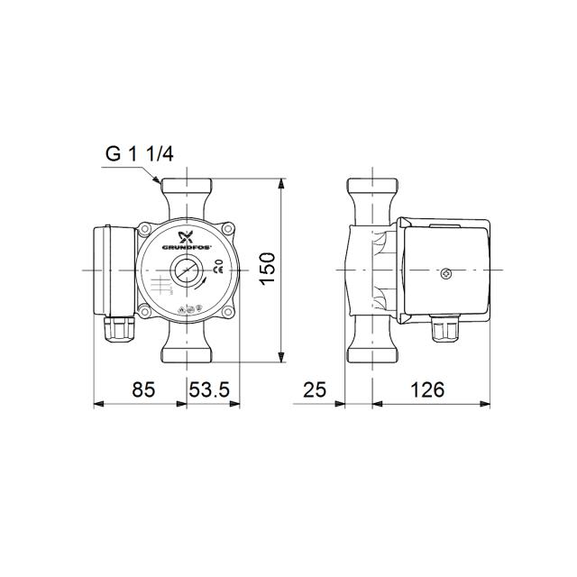 Grundfos VVC-pump UP20-45N