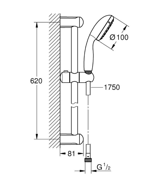 GROHE NTempesta 100 duschset 1 stråltyp