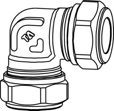 FPL 304 vinkelkoppling 22 cu x cu