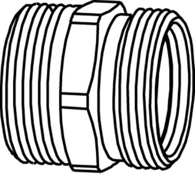 FPL 358 förkromad nippel rak koppling R15x10-22 utv.g. x dy