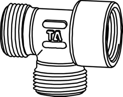 FPL 362 förkromad nippel T-rörskoppling 15x15xR15