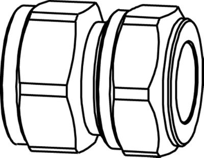 FPL 302 rak koppling 22xR20 cu x inv.g.