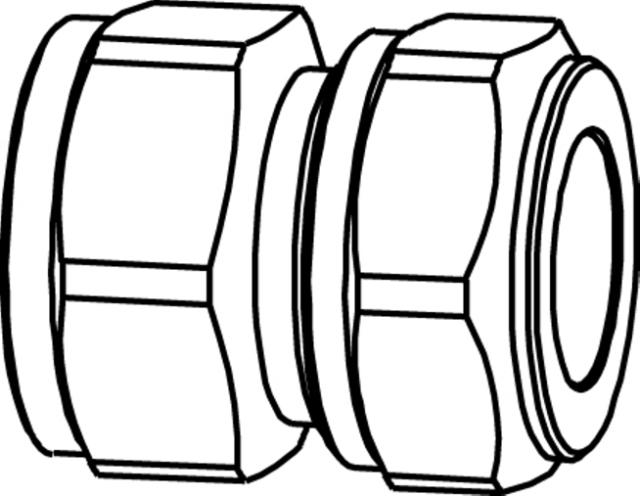 FPL 302 rak koppling 22xR15 cu x inv.g.