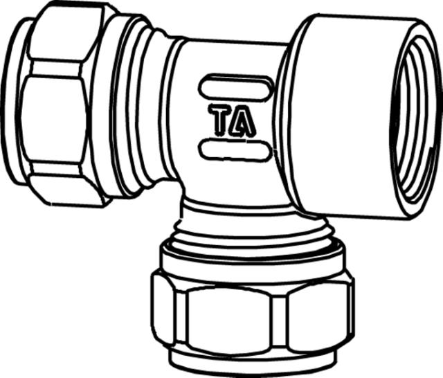 FPL 309 förkromad T-rör 15x15xR15 inv.g.