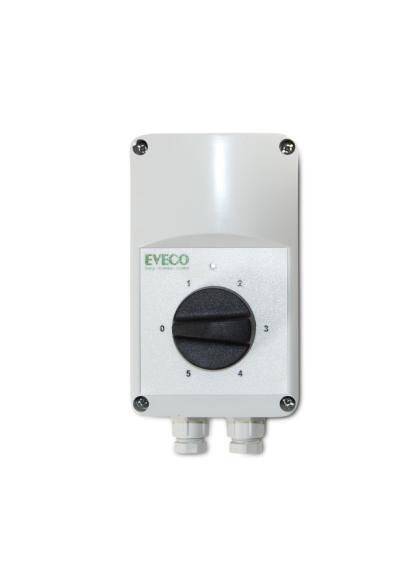 Eveco transformator 5-stegs 230V 0,8A